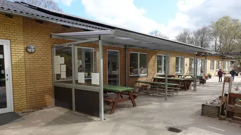 PLAN væghængt overdækning. Madpakkerne kan spises i tørvejr