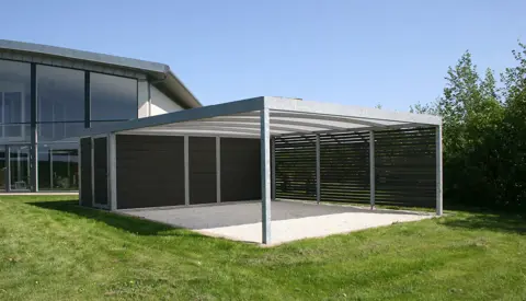 UNA Dobbelt Carport Med Lameller