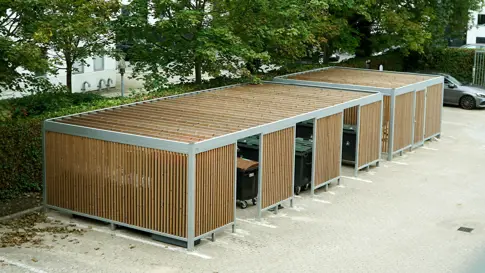 Pergola Depot Og Containerrum Med Lodrette Lameller