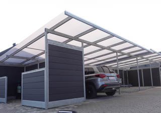 PLAN Carportanlaeg Med Containerafskaermning Under Samme Tag Til Boligforening
