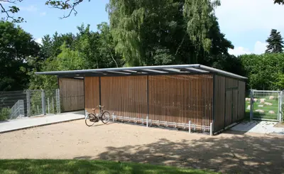PLAN Overdaekning Med Lamelbeklaedning Cykelholdere