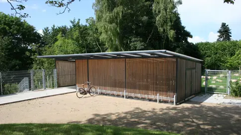 PLAN Overdaekning Med Lamelbeklaedning Cykelholdere