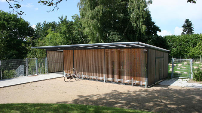 PLAN Overdaekning Med Lamelbeklaedning Cykelholdere