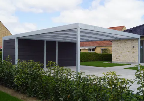 UNA Carport Mit Schuppen
