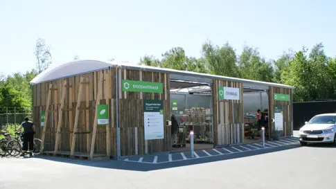 ELIPSE Overdaekning Med Genbrugstrae Til Genbrugsstation